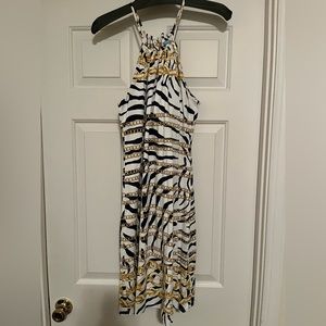 J. McLaughlin Gold Chain Printed Dress